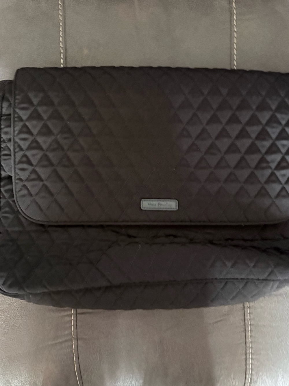 Vera Bradley Black Quilted Crossbody Flap Bag